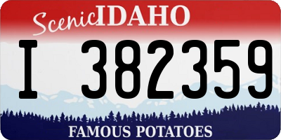 ID license plate I382359