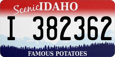 ID license plate I382362