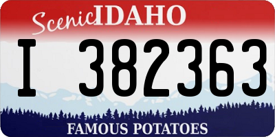 ID license plate I382363