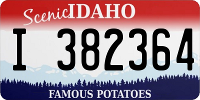 ID license plate I382364