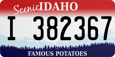ID license plate I382367