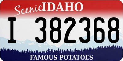 ID license plate I382368