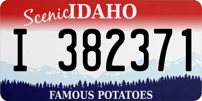 ID license plate I382371
