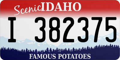 ID license plate I382375
