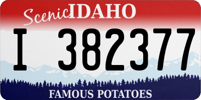 ID license plate I382377