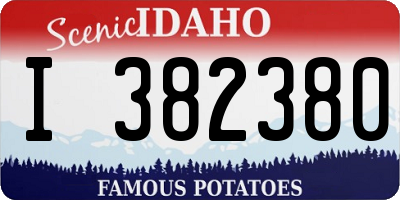 ID license plate I382380