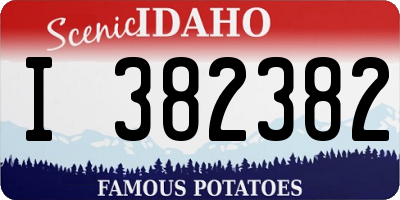 ID license plate I382382