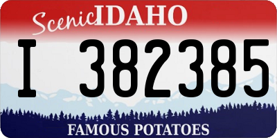 ID license plate I382385