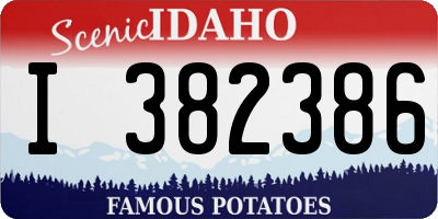 ID license plate I382386