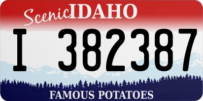 ID license plate I382387