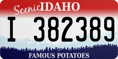 ID license plate I382389