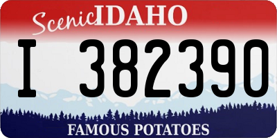 ID license plate I382390
