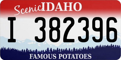 ID license plate I382396
