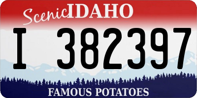 ID license plate I382397