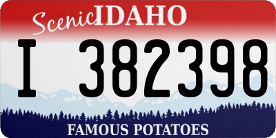 ID license plate I382398