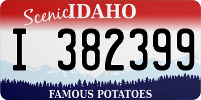 ID license plate I382399