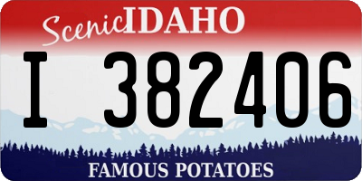 ID license plate I382406
