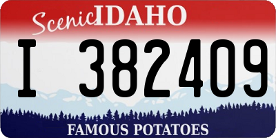 ID license plate I382409