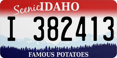 ID license plate I382413