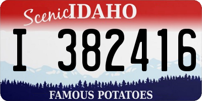 ID license plate I382416