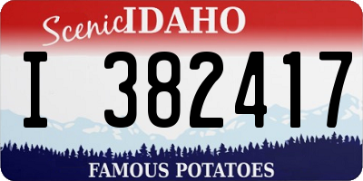 ID license plate I382417