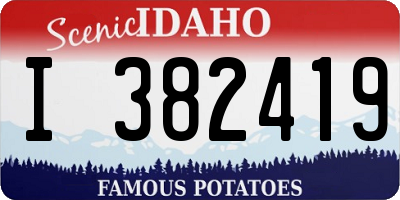 ID license plate I382419