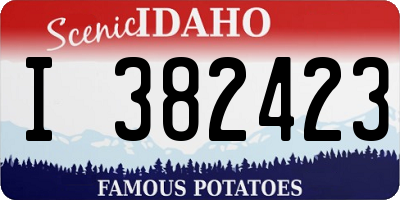 ID license plate I382423