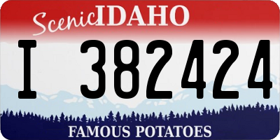 ID license plate I382424