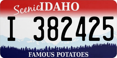 ID license plate I382425
