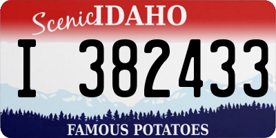 ID license plate I382433