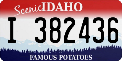 ID license plate I382436