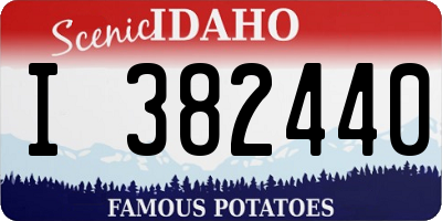 ID license plate I382440