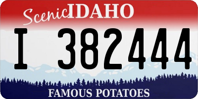 ID license plate I382444