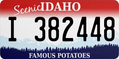 ID license plate I382448