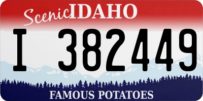 ID license plate I382449