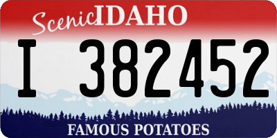 ID license plate I382452
