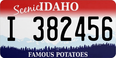 ID license plate I382456