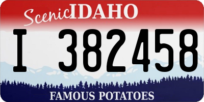 ID license plate I382458
