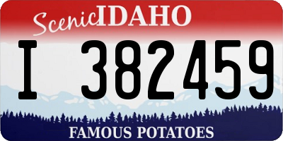 ID license plate I382459