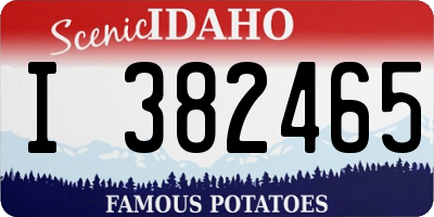 ID license plate I382465