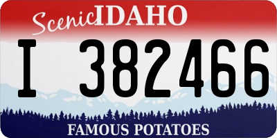 ID license plate I382466