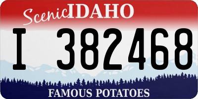 ID license plate I382468