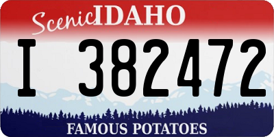 ID license plate I382472