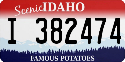 ID license plate I382474