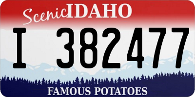 ID license plate I382477