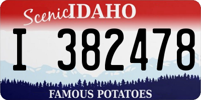 ID license plate I382478