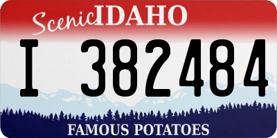 ID license plate I382484