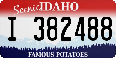 ID license plate I382488
