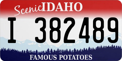 ID license plate I382489
