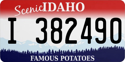 ID license plate I382490